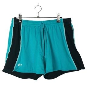 Under Armour Blue & Black Mesh Athletic Shorts M